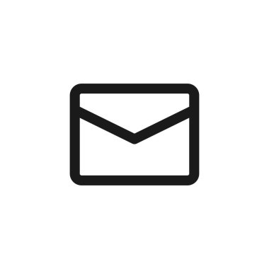 Beyaz arkaplanda posta vektör simgesi izole edildi. Doğrusal biçim Vektör EPS 10 ile zarf sembolü