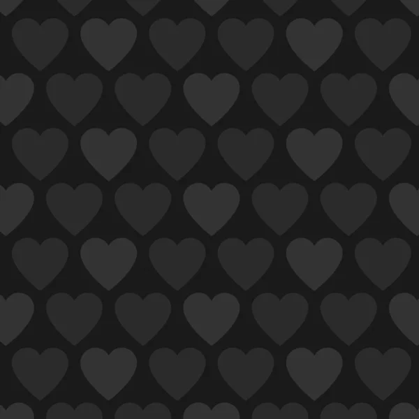 Gray Hearts Dengan Latar Belakang Gelap Latar Belakang Hari Valentine - Stok Vektor