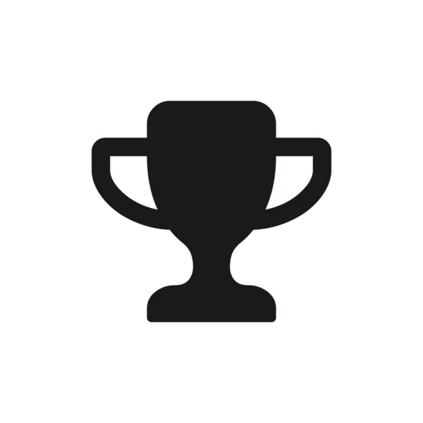 Győztes Trófea Kupa Ikon Sport Verseny Sziluett Szimbólum Elszigetelt Fehér — Stock Vector