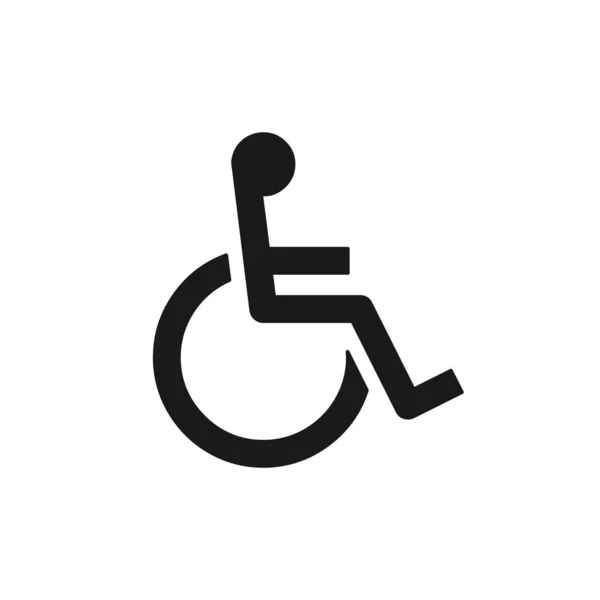无效的矢量图标 残疾人的标志被隔离 轮椅用户签名病媒Eps — 图库矢量图片