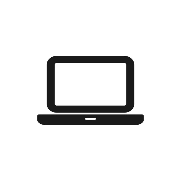 Ícone Laptop Isolado Fundo Branco Símbolo Caderno Ilustração Vetorial Eps —  Vetores de Stock