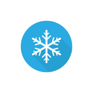 Kar tanesi ikonu. Soğuk sembol düğmesi. Web sitesi sayfası ve mobil uygulama tasarım vektör ögesi Vector EPS 10