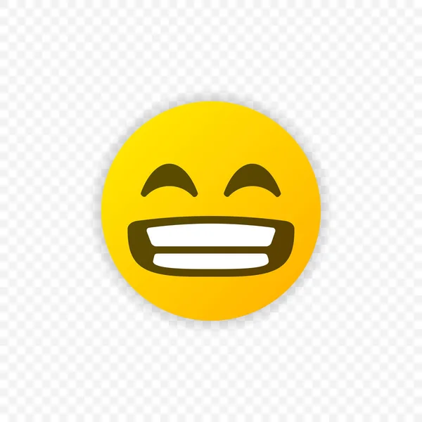 Émoticône Riant Icône Emoji Riante Isolée Vecteur Eps — Image vectorielle