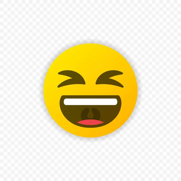 Emoticono Sonriente Riendo Icono Emoji Aislado Vector Eps — Archivo Imágenes Vectoriales