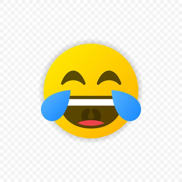 Lacrima Emoji Ridi Emoticon Sorridenti Icona Vettoriale Simbolo Vector Eps — Vettoriale Stock