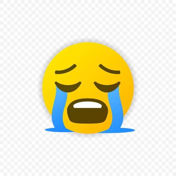 Icono Vector Emoticono Llorón Aislado Emoji Lágrima Símbolo Vector Eps — Archivo Imágenes Vectoriales