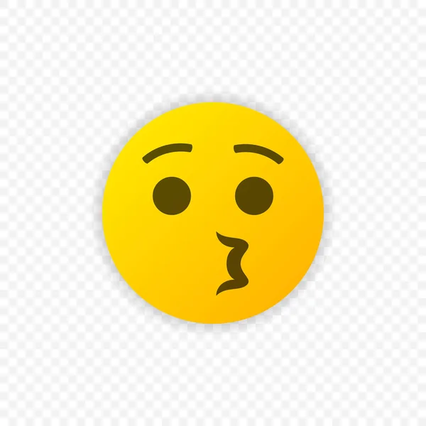 Fütyülő Emotikon Vektor Ikon Elszigetelve Fütyülő Emoji Szimbólum Vektor Eps — Stock Vector