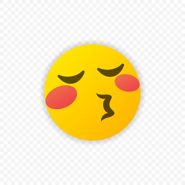 Kissing Emoticon Icon Isolated Kissing Emoji Symbol Vector Eps — Stock Vector