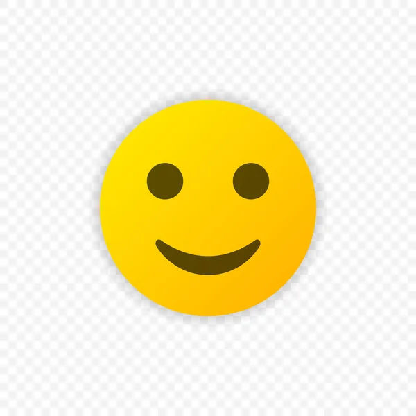 Sorriso Emoticon Ícone Vetor Símbolo Emoji Sorridente Positivo Isolado Ilustração —  Vetores de Stock