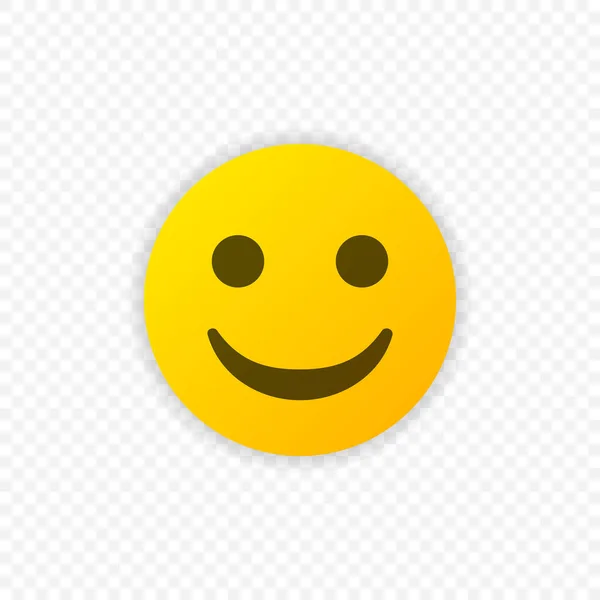Smile Emoticon Vector Icon Positive Smiling Emoji Symbol Isolated Vector — Stock Vector