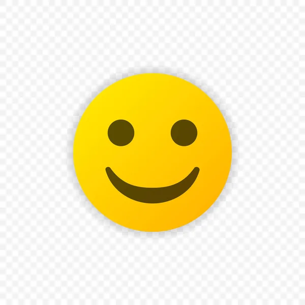 Sorriso Emoticon Ícone Vetor Símbolo Emoji Sorridente Positivo Isolado Ilustração — Vetor de Stock