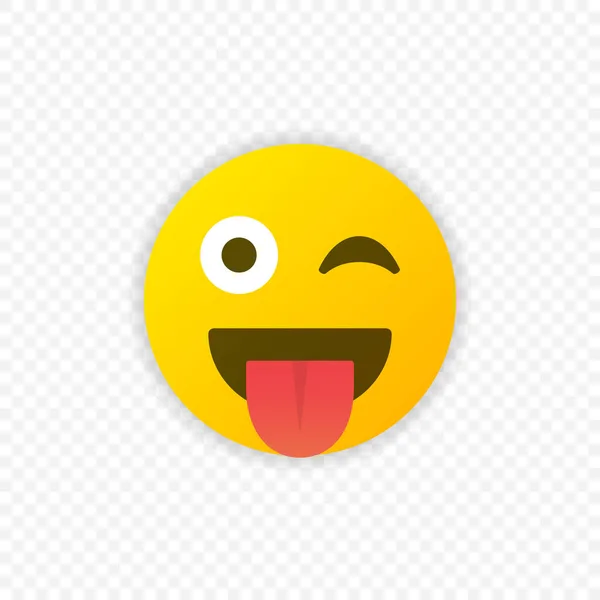 Show Tongue Emoji Icon Isolated Tongue Emoticon Symbol Vector Illustration — Stock Vector
