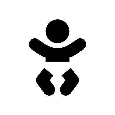 Bebek bezi taşıyıcı ikonu. Bebek sembolü izole edilmiş Vektör illüstrasyon EPS 10