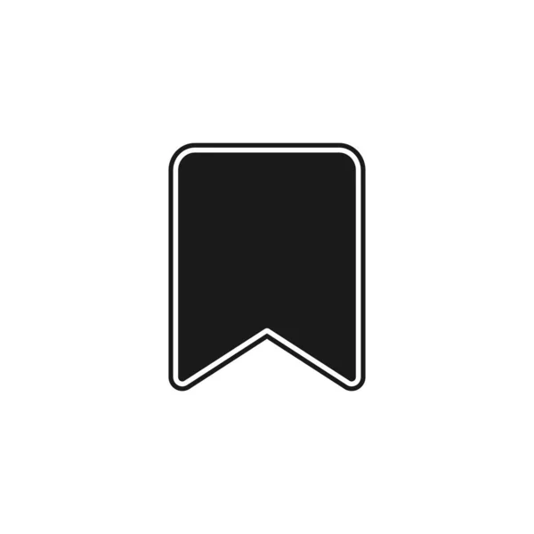 Значок Вектора Закладок Черном Закладка Символа Веб Сайта Изолированные Векторная — стоковый вектор