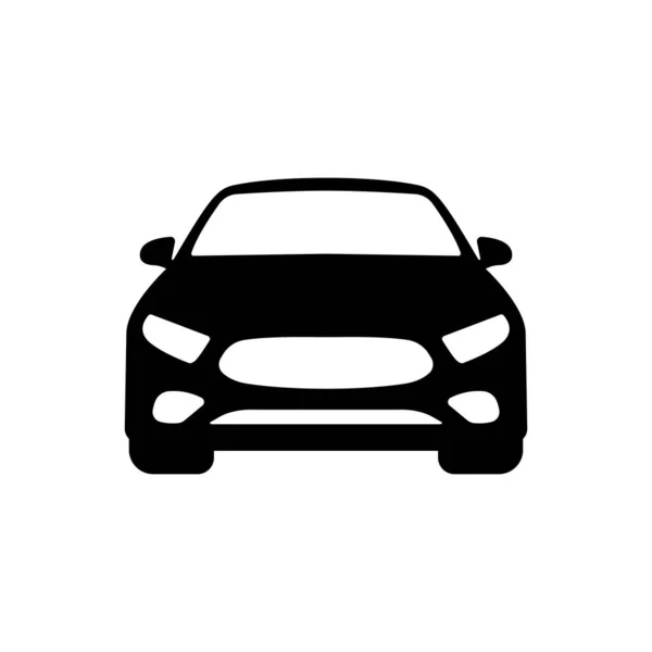 Ícone Vetor Carro Carro Vista Frontal Símbolo Isolado Vector Ilustração — Vetor de Stock