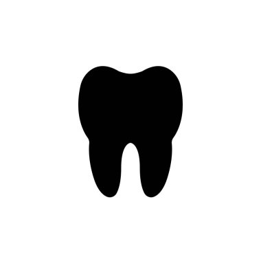 Diş vektör simgesi. Diş hekimliği, diş hekimliği veya diş hekimliği sembolü olarak izole edilmiş vektör illüstrasyon EPS 10