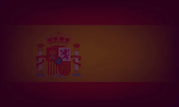 Spanje Vlag Donkere Achtergrond Spanje Nationale Vlag Vectorillustratie Eps — Stockvector