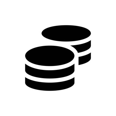 Bir yığın bozuk para ya da gazino çipleri yassı vektör simgesi. Bozuk para sembolü izole edilmiş Vektör illüstrasyon EPS 10