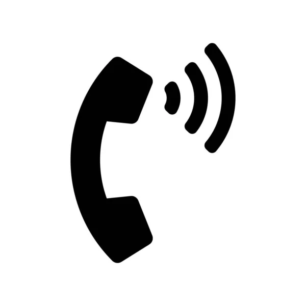 Icône Vectorielle Téléphone Dans Style Plat Mode Isolé Symbole Téléphonique — Image vectorielle