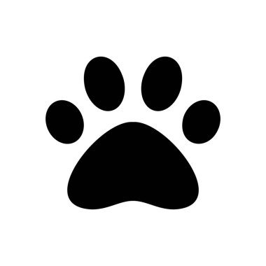Paw vektör simgesi. Hayvan uygulamaları ve web siteleri Vector illüstrasyon EPS 10 için köpek ya da kedi pençesi yazdırma sembolü