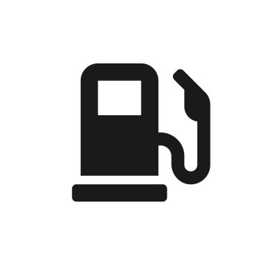 Vektör ikonu dolduruluyor. Yakıt ikmal istasyonu sembolü izole edildi. Araba yakıt ikmali tabelası Vektör illüstrasyon EPS 10