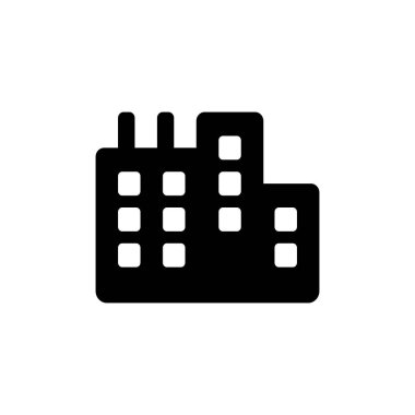 Şehir vektör simgesi. Şehir binalarının sembol izole edilmiş Vektör illüstrasyon EPS 10