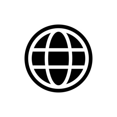 Moda düz stil web vektör simgesi izole. Globe web sembolü izole edilmiş Vektör illüstrasyon EPS 10