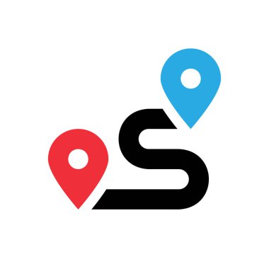 Yönlendirme simgesi. Harita imleç sembolleri izole edilmiş Vektör illüstrasyon EPS 10 ile yol veya yol