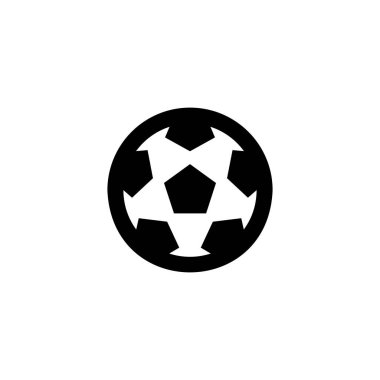 Futbol topu vektör simgesi. Avrupa futbol topu siyah düz sembol izole edilmiş Vector EPS 10