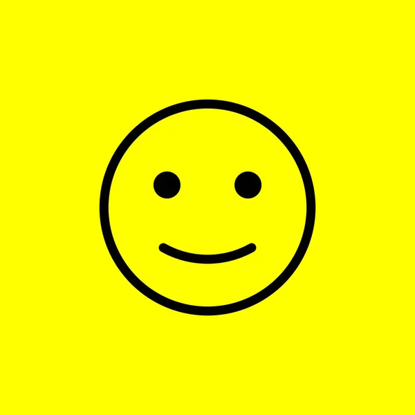 Souriez Emoji Sur Fond Jaune Symbole Émoticône Positif Isolé Sur — Image vectorielle