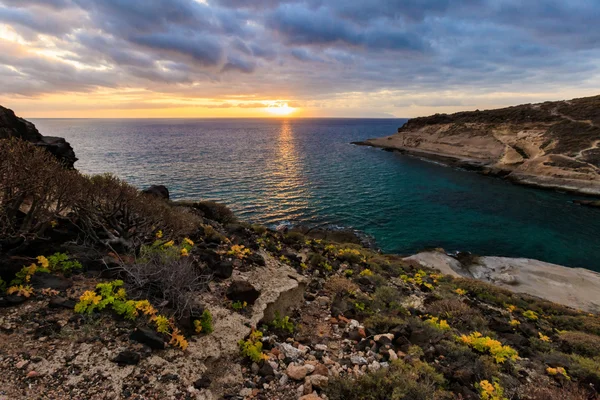 Landschap Tenerife - Costa Adeje zonsondergang — Stockfoto