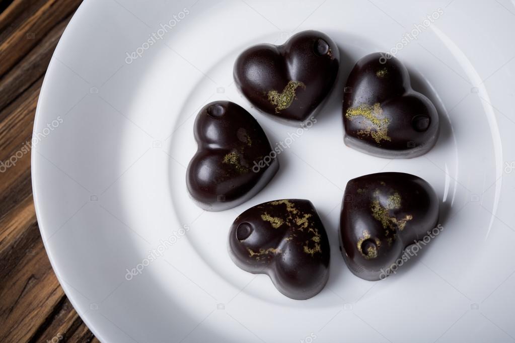 Delicious homemade matcha chocolate pralines