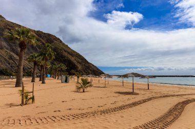 Playa de Las Teresitas Tenerife clipart