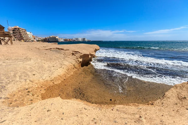 Playa Leocadio Machado con kitesurfistas — Foto de Stock