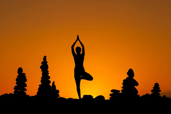 Séance de yoga oriental sur Tenerife — Photo