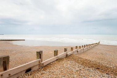 İngiltere'de güzel Hastings deniz manzarası
