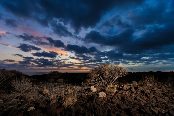 Landschap Tenerife - Costa Adeje zonsondergang — Stockfoto