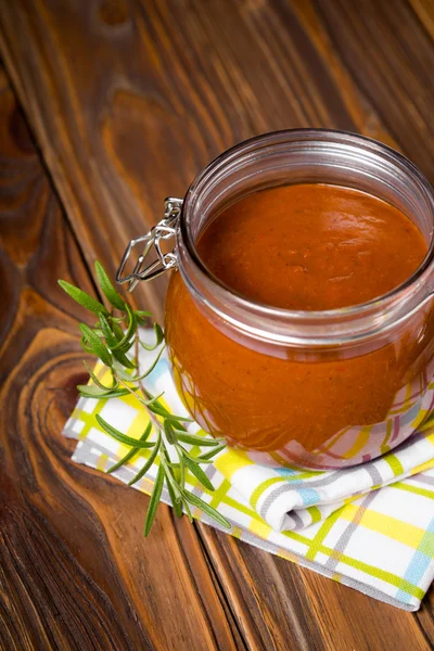 Natürliche hausgemachte diy bbq Sauce — Stockfoto