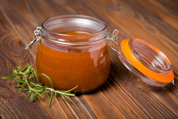 Natürliche hausgemachte diy bbq Sauce — Stockfoto