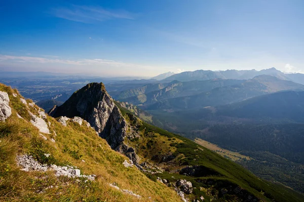 Vacker Panorama Tatry Bergen Vägen Till Giewont — Stockfoto