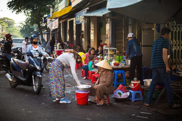 Nha Trang Wietnam Lutego 2020 Kolorowy Targ Poranny — Zdjęcie stockowe