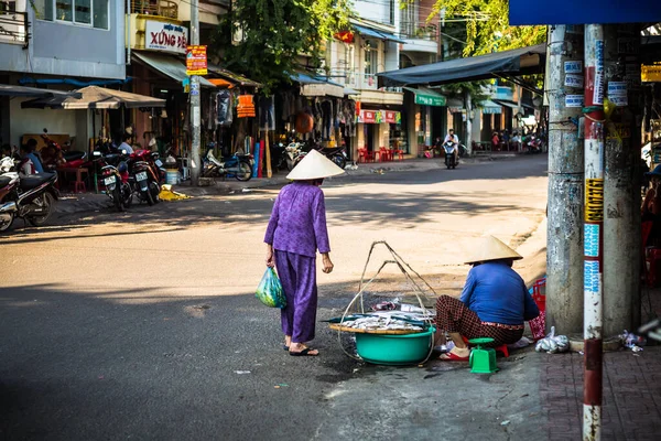 Nha Trang Wietnam Lutego 2020 Kolorowy Targ Poranny — Zdjęcie stockowe