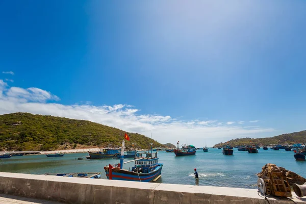 Vietnam Viaje Moto Costera Phan Rang Cam Ranh Paisaje Con — Foto de Stock