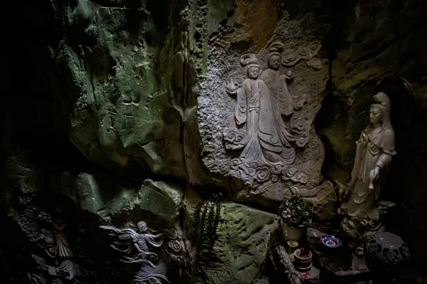 Hermosa Cueva Sagrada Phu Las Montañas Mármol Danang Vietnam Visión — Foto de Stock