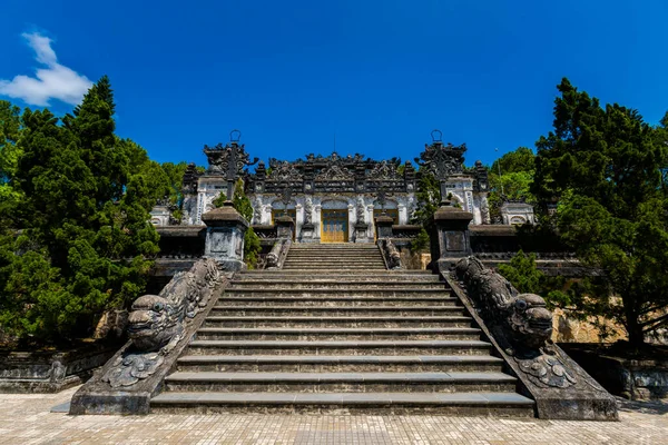 Beautiful Architecture Photo Khai Dinh Emperor Mausoleum Hue Vietnam Popular — Stock Photo, Image