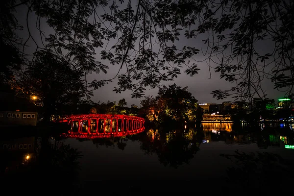 Beautiful Landscape Vietnam Capital City Hanoi Turle Lake Hoan Kiem —  Fotos de Stock