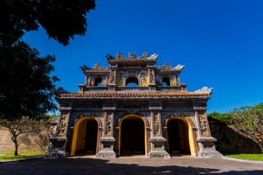 Beautiful architecture photo of Imperial city - citadel Hue, Vietnam. Popular visitors place with no tourist.