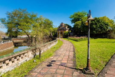 Beautiful architecture photo of Imperial city - citadel Hue, Vietnam. Popular visitors place with no tourist.
