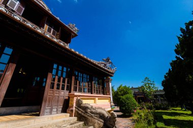 Beautiful architecture photo of Imperial city - citadel Hue, Vietnam. Popular visitors place with no tourist.