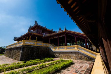 Beautiful architecture photo of Imperial city - citadel Hue, Vietnam. Popular visitors place with no tourist.